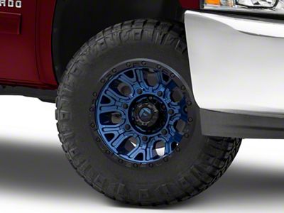 Fuel Wheels Traction Dark Blue with Black Ring 6-Lug Wheel; 17x9; -12mm Offset (07-13 Silverado 1500)