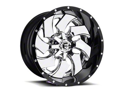 Fuel Wheels Cleaver Chrome with Gloss Black Lip 8-Lug Wheel; 20x10; -19mm Offset (11-14 Silverado 2500 HD)