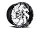 Fuel Wheels Cleaver Chrome with Gloss Black Lip 8-Lug Wheel; 20x10; -19mm Offset (11-14 Silverado 2500 HD)