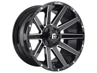 Fuel Wheels Contra Gloss Black Milled 8-Lug Wheel; 20x10; -18mm Offset (11-14 Silverado 2500 HD)