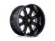 Fuel Wheels Darkstar Gloss Black Milled 8-Lug Wheel; 20x9; 1mm Offset (11-14 Silverado 2500 HD)