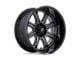 Fuel Wheels Darkstar Matte Gunmetal with Black Lip 8-Lug Wheel; 24x12; -44mm Offset (11-14 Silverado 2500 HD)