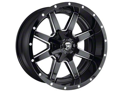 Fuel Wheels Maverick Gloss Black Milled 8-Lug Wheel; 18x9; 1mm Offset (11-14 Silverado 2500 HD)