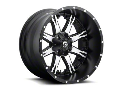 Fuel Wheels Nutz Matte Black Machined 8-Lug Wheel; 20x10; -12mm Offset (11-14 Silverado 2500 HD)