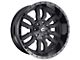 Fuel Wheels Sledge Matte Black with Gloss Black Lip 8-Lug Wheel; 18x9; 20mm Offset (11-14 Silverado 2500 HD)