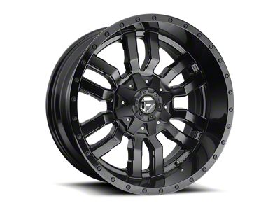 Fuel Wheels Sledge Matte Black with Gloss Black Lip 8-Lug Wheel; 20x10; -18mm Offset (11-14 Silverado 2500 HD)