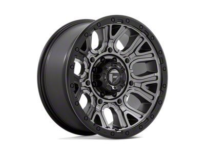 Fuel Wheels Traction Matte Gunmetal with Black Ring 8-Lug Wheel; 20x9; 1mm Offset (11-14 Silverado 2500 HD)