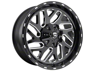 Fuel Wheels Triton Gloss Black Milled 8-Lug Wheel; 20x12; -43mm Offset (11-14 Silverado 2500 HD)
