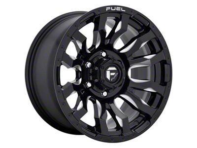 Fuel Wheels Blitz Gloss Black Milled 8-Lug Wheel; 18x9; 20mm Offset (11-14 Silverado 3500 HD SRW)