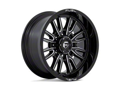 Fuel Wheels Clash Gloss Black Milled 8-Lug Wheel; 20x10; -18mm Offset (11-14 Silverado 3500 HD SRW)