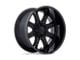 Fuel Wheels Darkstar Matte Black with Gloss Black Lip 8-Lug Wheel; 20x9; 1mm Offset (11-14 Silverado 3500 HD SRW)