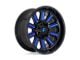 Fuel Wheels Hardline Gloss Black with Blue Tinted Clear 8-Lug Wheel; 20x10; -18mm Offset (11-14 Silverado 3500 HD SRW)