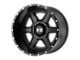 Fuel Wheels Hardline Gloss Black with Blue Tinted Clear 8-Lug Wheel; 22x12; -44mm Offset (11-14 Silverado 3500 HD SRW)