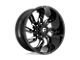 Fuel Wheels Lockdown Gloss Black Milled 8-Lug Wheel; 20x10; -18mm Offset (11-14 Silverado 3500 HD SRW)