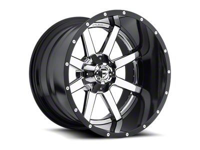 Fuel Wheels Maverick Chrome with Gloss Black Lip 8-Lug Wheel; 20x12; -44mm Offset (11-14 Silverado 3500 HD SRW)