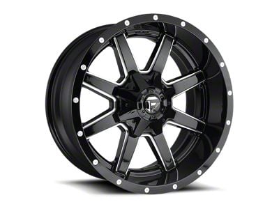 Fuel Wheels Maverick Gloss Black Milled 8-Lug Wheel; 20x9; 20mm Offset (11-14 Silverado 3500 HD SRW)