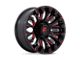 Fuel Wheels Quake Gloss Black Milled with Red Tint 8-Lug Wheel; 20x9; 1mm Offset (11-14 Silverado 3500 HD SRW)