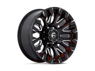 Fuel Wheels Quake Gloss Black Milled 8-Lug Wheel; 20x9; 1mm Offset (11-14 Silverado 3500 HD SRW)