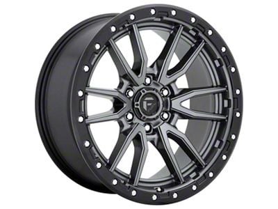 Fuel Wheels Rebel Matte Gunmetal Ring 8-Lug Wheel; 20x9; 1mm Offset (11-14 Silverado 3500 HD SRW)