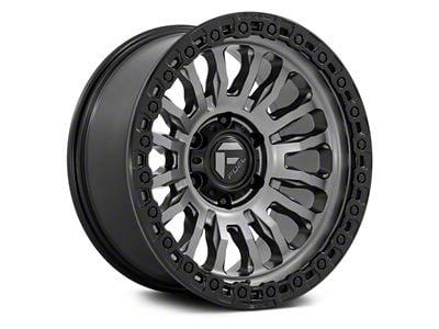 Fuel Wheels Rincon Matte Gunmetal with Black Lip 8-Lug Wheel; 20x9; 1mm Offset (11-14 Silverado 3500 HD SRW)