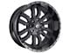 Fuel Wheels Sledge Matte Black with Gloss Black Lip 8-Lug Wheel; 18x9; 20mm Offset (11-14 Silverado 3500 HD SRW)