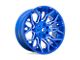 Fuel Wheels Twitch Anodized Blue Milled 8-Lug Wheel; 22x10; -18mm Offset (11-14 Silverado 3500 HD SRW)