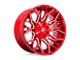 Fuel Wheels Twitch Candy Red Milled 8-Lug Wheel; 22x10; -18mm Offset (11-14 Silverado 3500 HD SRW)