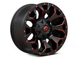 Fuel Wheels Assault Matte Black Red Milled 6-Lug Wheel; 17x9; 2mm Offset (07-14 Tahoe)