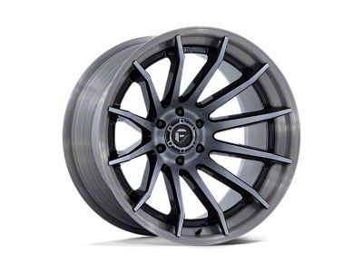 Fuel Wheels Burn Gloss Black with Brushed Gray Tint Face and Lip 6-Lug Wheel; 20x9; 1mm Offset (07-14 Tahoe)