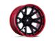 Fuel Wheels Catalyst Matte Black with Candy Red Lip 6-Lug Wheel; 24x12; -44mm Offset (07-14 Tahoe)