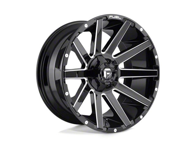 Fuel Wheels Contra Gloss Black Milled 6-Lug Wheel; 20x10; -18mm Offset (07-14 Tahoe)