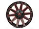 Fuel Wheels Contra Gloss Black with Red Tinted Clear 6-Lug Wheel; 20x10; -19mm Offset (07-14 Tahoe)