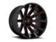 Fuel Wheels Contra Gloss Black Red Tinted Clear 6-Lug Wheel; 24x12; -44mm Offset (07-14 Tahoe)