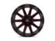 Fuel Wheels Contra Gloss Black Red Tinted Clear 6-Lug Wheel; 24x12; -44mm Offset (07-14 Tahoe)