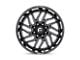 Fuel Wheels Hurricane Gloss Black Milled 6-Lug Wheel; 24x12; -44mm Offset (07-14 Tahoe)