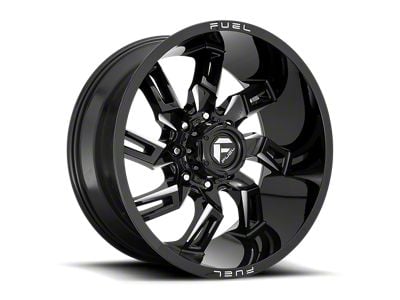 Fuel Wheels Lockdown Gloss Black Milled 6-Lug Wheel; 20x9; 1mm Offset (07-14 Tahoe)