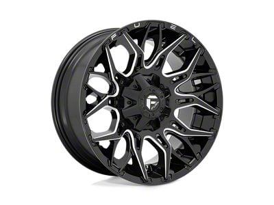 Fuel Wheels Twitch Glossy Black Milled 6-Lug Wheel; 22x12; -44mm Offset (07-14 Tahoe)