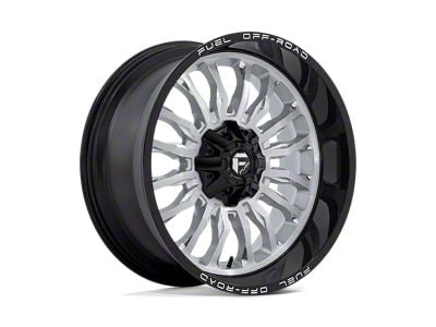 Fuel Wheels Arc Silver Brushed Face with Milled Black Lip 6-Lug Wheel; 22x10; -18mm Offset (07-14 Yukon)