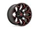 Fuel Wheels Assault Matte Black Red Milled 6-Lug Wheel; 18x9; 19mm Offset (07-14 Yukon)