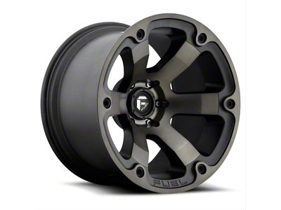 Fuel Wheels Beast Matte Black Machined with Dark Tint 6-Lug Wheel; 20x10; -18mm Offset (07-14 Yukon)