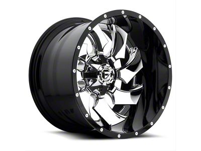 Fuel Wheels Cleaver Chrome with Gloss Black 6-Lug Wheel; 22x10; -13mm Offset (07-14 Yukon)