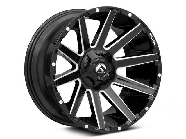 Fuel Wheels Contra Gloss Black Milled 6-Lug Wheel; 18x9; 1mm Offset (07-14 Yukon)