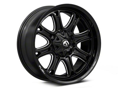 Fuel Wheels Darkstar Gloss Black Milled 6-Lug Wheel; 22x9; 1mm Offset (07-14 Yukon)