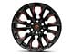 Fuel Wheels Flame Gloss Black Milled with Red Accents 6-Lug Wheel; 20x9; 20mm Offset (07-14 Yukon)