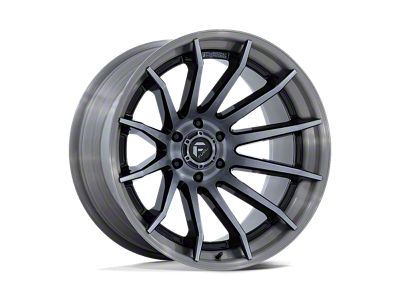 Fuel Wheels Fusion Forged Burn Gloss Black Brushed Dark Tinted Clear 6-Lug Wheel; 22x12; -44mm Offset (07-14 Yukon)