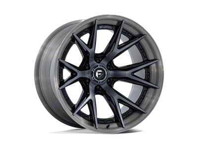 Fuel Wheels Fusion Forged Catalyst Gloss Black Brushed Dark Tinted Clear 6-Lug Wheel; 24x12; -44mm Offset (07-14 Yukon)