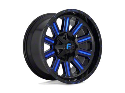 Fuel Wheels Hardline Gloss Black with Blue Tinted Clear 6-Lug Wheel; 22x12; -45mm Offset (07-14 Yukon)