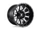 Fuel Wheels Hardline Gloss Black Milled 6-Lug Wheel; 22x12; -45mm Offset (07-14 Yukon)