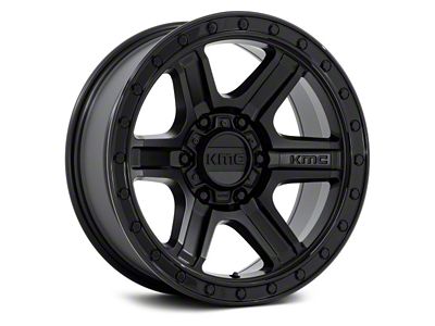 Fuel Wheels Outrun Matte Black with Gloss Black Lip 6-Lug Wheel; 17x8.5; -10mm Offset (07-14 Yukon)