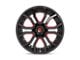 Fuel Wheels Rage Gloss Black with Red Tinted Clear 6-Lug Wheel; 22x10; -18mm Offset (07-14 Yukon)